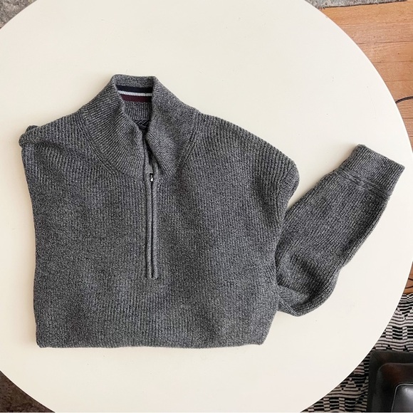 Ted Baker London Lohas Half Zip Pullover Sweater Gray Size 5 US Men’s Size XL - Picture 1 of 8